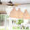 1St Chinesisch Deckenleuchte Geflochtenem Rattan 5