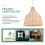1St Chinesisch Deckenleuchte Geflochtenem Rattan 11