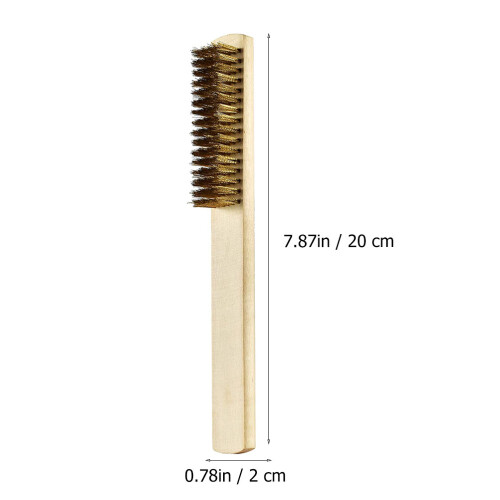 3Stk Kupferdrahtbürste Mit Holzgriff Zur 1