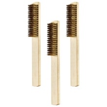 3Stk Kupferdrahtbürste Mit Holzgriff Zur