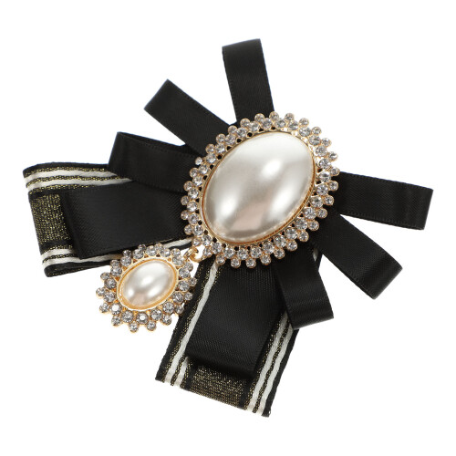 Pearl Bowknot Brooch Stropdas Delicate Speld Dames Kledingaccessoires