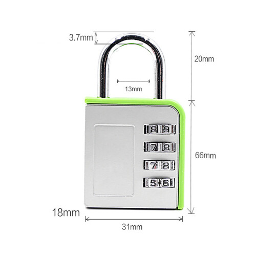 Zinklegierung Gepäckschloss Mit 4-Stelligem Kombinationscode 1