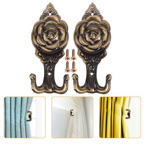 2Stk. Vorhangschlaufe -Design, Blumenförmige Halterung 1