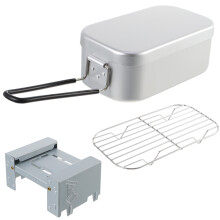 1 Set/3 Outdoor Camping Lunchbox Dampfgarer Klappbarer Ofenkit