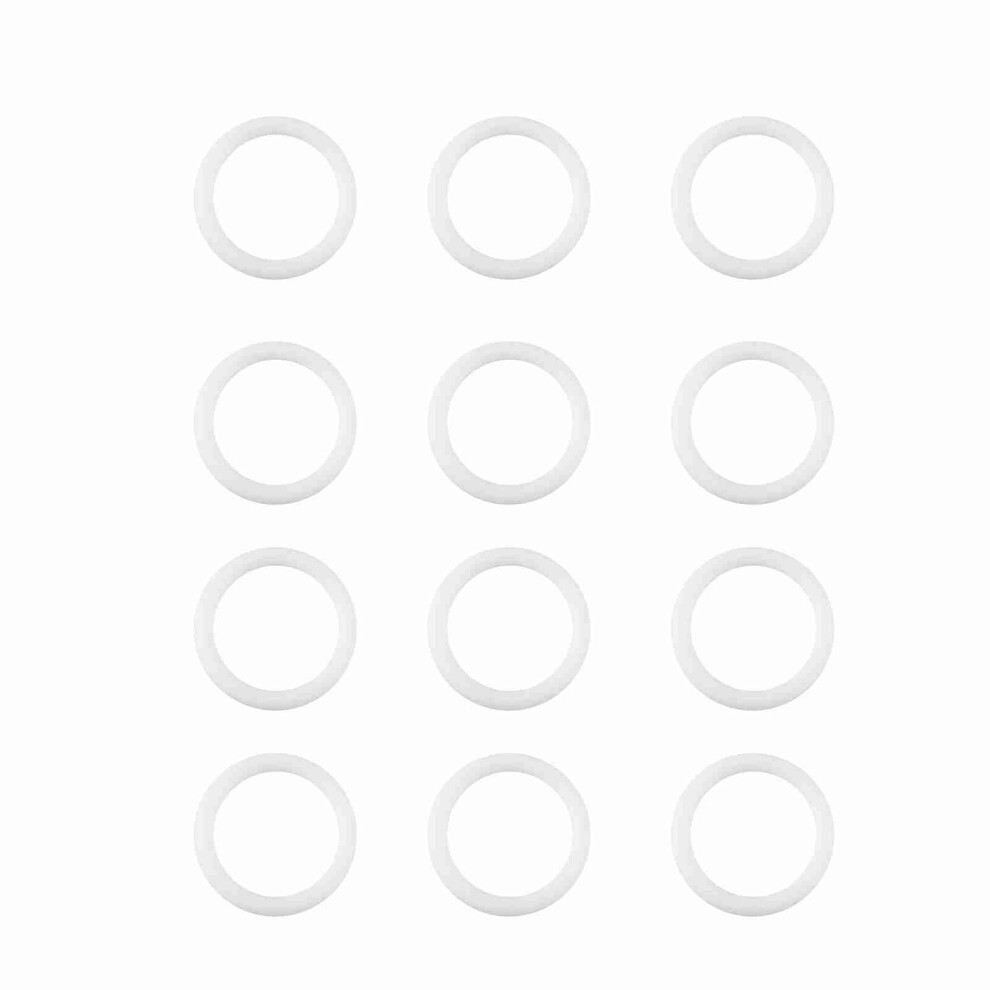 20Pcs Silicone Dummy Pacifier O Rings For Baby Chain Clips Safe Holder White