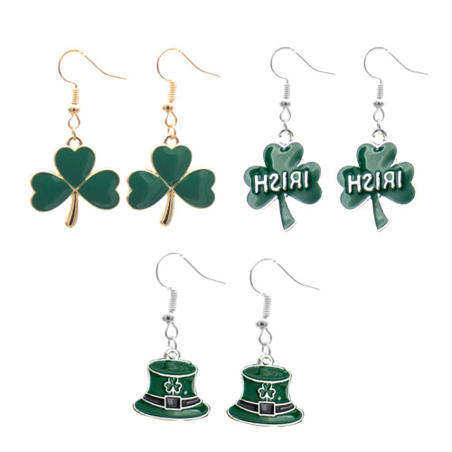 3 Paar Vrouwen Oorbellen St Patrick's Day