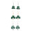 3 Paar Vrouwen Oorbellen St Patrick's Day 5