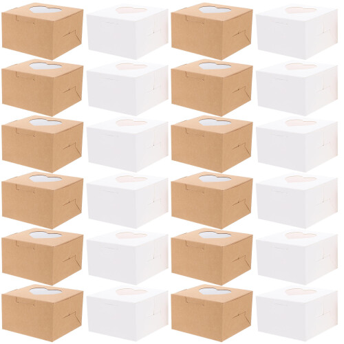 40Stück Kuchenverpackungsboxen Mit Durchsichtigem