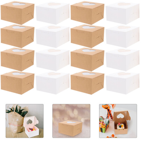 40Stück Kuchenverpackungsboxen Mit Durchsichtigem 2