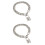 2Pièces De Métal Creux Argent Pour Décoration 6