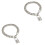 2Pièces De Métal Creux Argent Pour Décoration 4