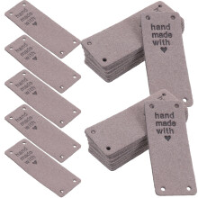 50 Pu Leder Anhänger Handgemachte Geprägte Faux Leder Aufnäher