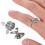 1 Set/6 Stk Wirding Fadenwerkzeug Strickloop Ring Phönixform 11