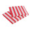 20 Einweg-Servietten Helles Rot Gestreift 33 X 33 Cm 9