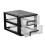 2Pcs Double Layer Plastic Drawer Closet Storage Cabinet Organizer 2