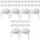 150Pcs White Plastic Pizza Holding Tripod Rack for Restaurant Use 5