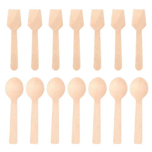 400 Pcs Wooden Natural Party