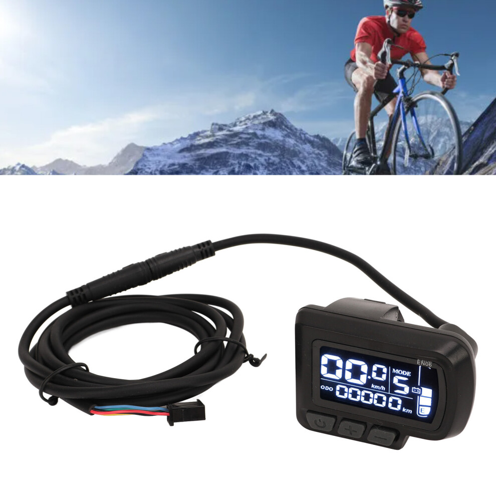 Electric Bike Lcd Display Meter Mountain Bike Control Panel Waterproof 5-Core 8431352262075