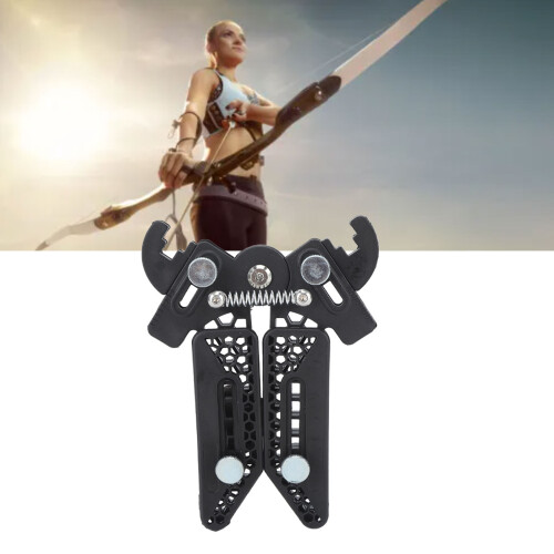 Adjustable Black ABS Archery Pulley Bow Frame Stand for Compound & Recurve Bow