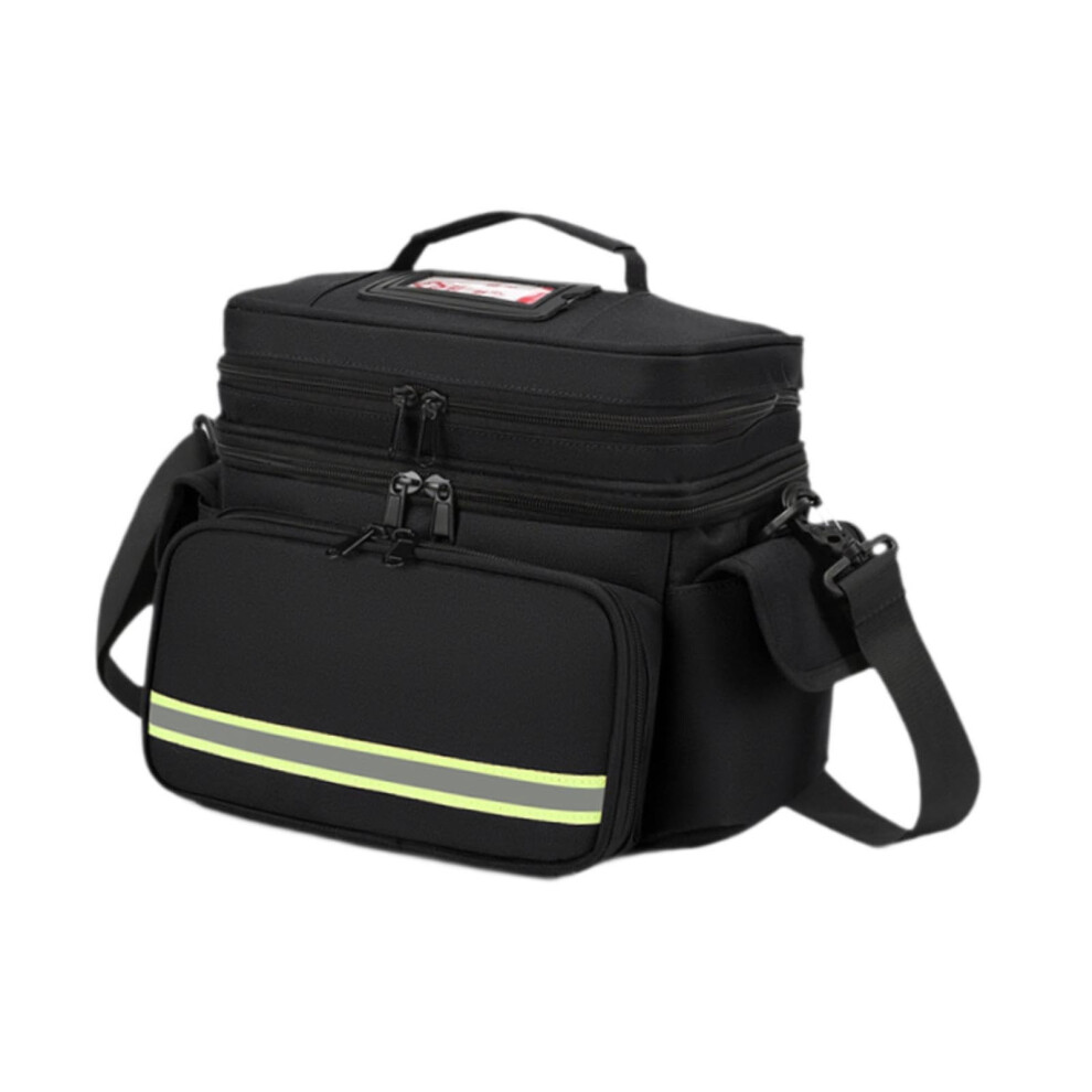 First Aid Bag Empty With Adjustable Strap Car Emergency Kit Organizer Double Layer Medical Storage