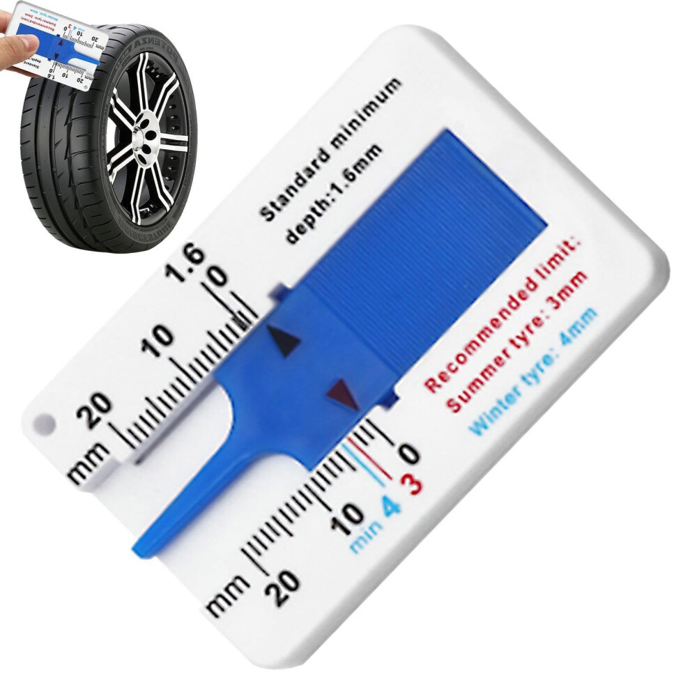 Tyre Depth Gauge 0-20 Mm, Tyre Tread Depth Gauge, Portable Reading Gauge, Depth Tool For Motorcycles And SUVs, Blue-image-OPC-PKYPRVS-NEW