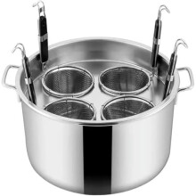 Pasta Pots 3/4/5-Hole Pasta Cooker Insert Set With Strainer Basket Stock Pots For Home And Restaurant Steamer Pot 4 Hole
