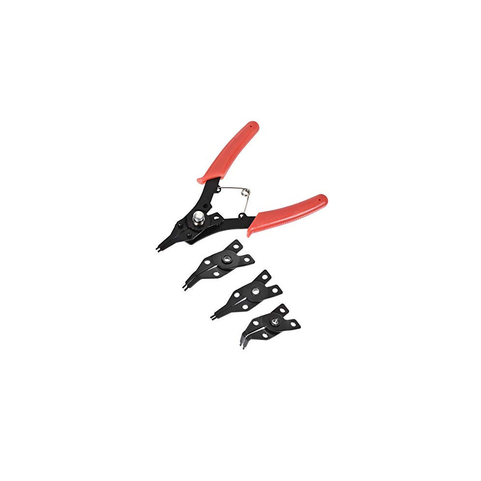 Circlip Pliers 6-Inch 4-In-1 Multi-Angle Ring Retainer Set For Internal And External Circlips Two Sets 9084446307153