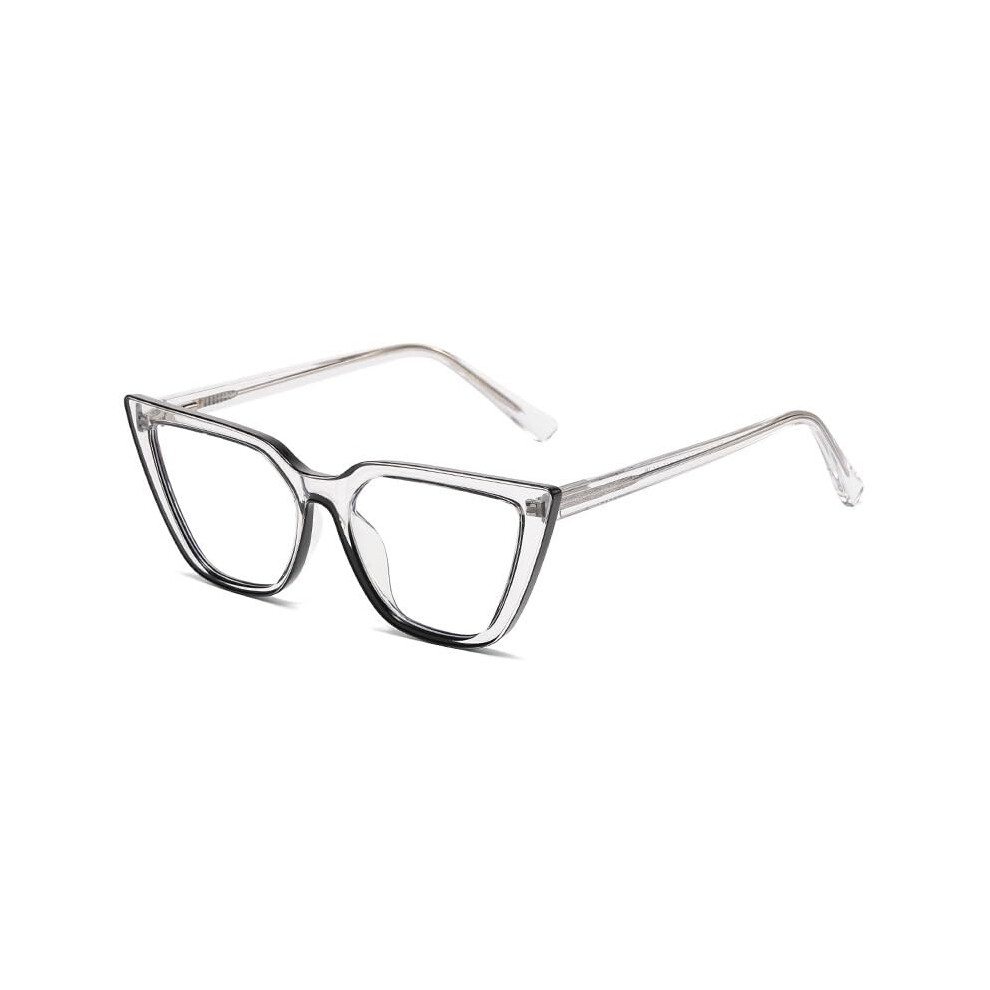 Blue/Light Anti Reading Glasses Cat-Eye Presbyopic Tr Frame 2.50 Diopter Flat Mirror Black Computer Readers