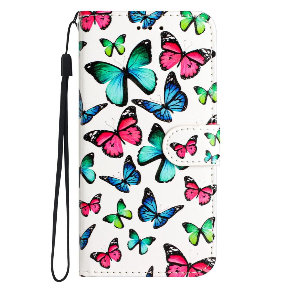 Case For Motorola Moto G72 Leather Shockproof Magnetic Stand Card Slots Flip Foldable Protective Case Colourful Butterfly 9393856205929