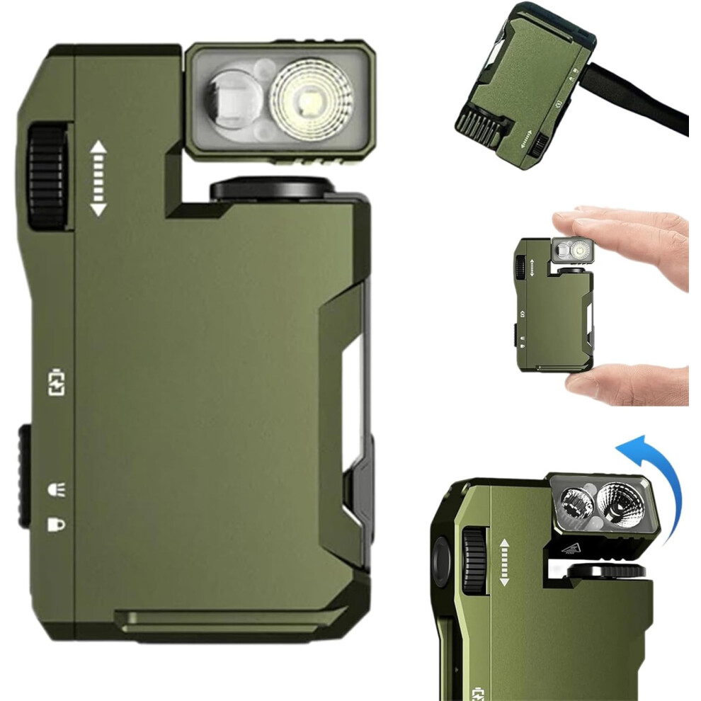 G5 Rechargeable Edc Flash, Flat Pocket Size, Magnetic Mini Keychain, 3-Mode Rgb 180-Degree Rotatable, Light/Black 9393856205943