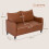 Homcom (Brown) HOMCOM Modern 2 Seater Sofa, PU Leather Upholstered Loveseat Settee 7