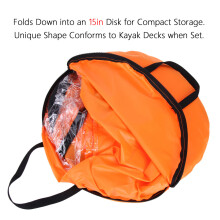 Orange Kayak Windsegel 42,5 Zoll Leicht und Kompakt mit Klarem Fenster