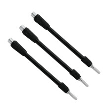 3St 129Mm Flexibler Plastikwellen Hex Schrauber Bohrer Adapter Schwarz