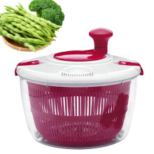 Salad Vegetable Dryer 5L Large Capacity Vegetable Washer With Secure Lid Lock Rotary Handle Hot Pink