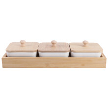 1 Set Keramik Servierplatte Geteilter Snackbehälter