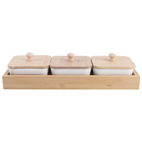 1 Set Keramik Servierplatte Geteilter Snackbehälter