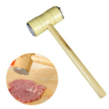 Holz Doppelseitig Fleischklopfer Hammer Mit Rippenmuster Steakhammer