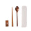 4Pcs Japanese Solid Wood Chopsticks Spoon Rest Set With Case 1