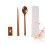 4Pcs Japanese Solid Wood Chopsticks Spoon Rest Set With Case 10
