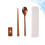 4Pcs Japanese Solid Wood Chopsticks Spoon Rest Set With Case 8