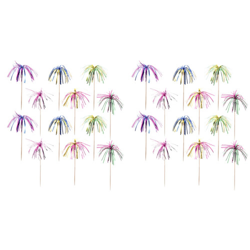 200 Pcs Fruit Picks Tassel Sticks Cocktail Decor (Random Color) 1