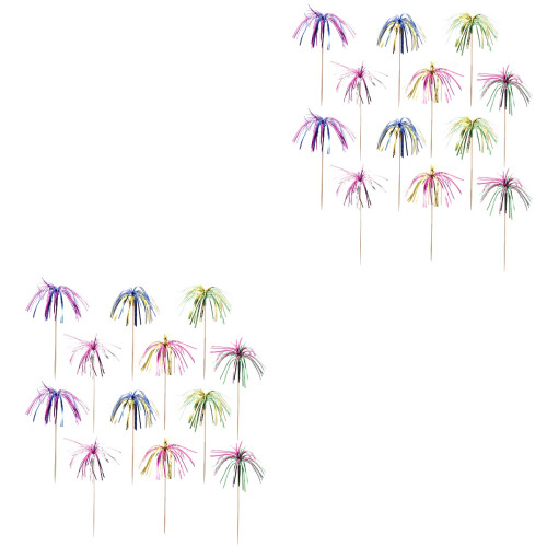 200 Pcs Fruit Picks Tassel Sticks Cocktail Decor (Random Color) 2
