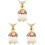 3Pcs Empty Perfume Bottle With Butterfly Decor 4