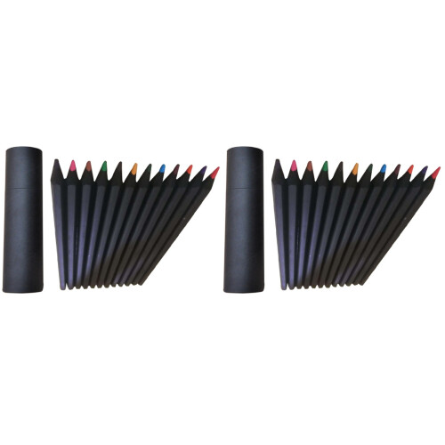 2 Sets 24Pcs Colored Sketch Graffiti Pencils Art Drawing Kit 1