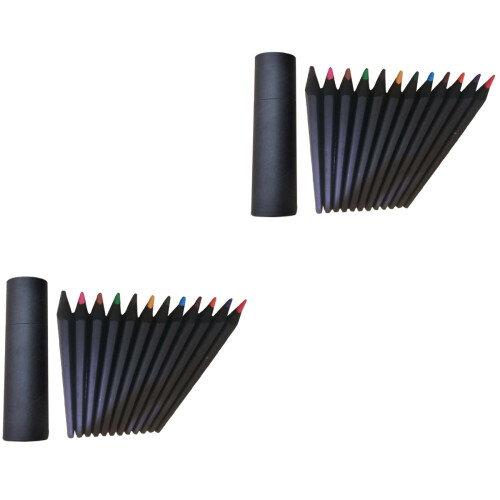 2 Sets 24Pcs Colored Sketch Graffiti Pencils Art Drawing Kit 2