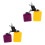 2Pcs Drum Set Cowbell Accessory Percussion Block High Low Tone 10