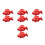 8 Pcs Ceramic Chopsticks Holder Red Goldfish Shaped 6