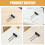 2Pcs Flush Toilet Button Pusher: Universal Rectangular Tank Replacement 8