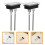2Pcs Flush Toilet Button Pusher: Universal Rectangular Tank Replacement 11