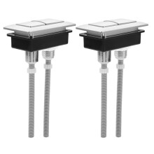 2Pcs Flush Toilet Button Pusher: Universal Rectangular Tank Replacement